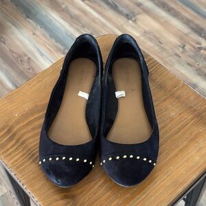 Me Too Black Flats with Gold Studs